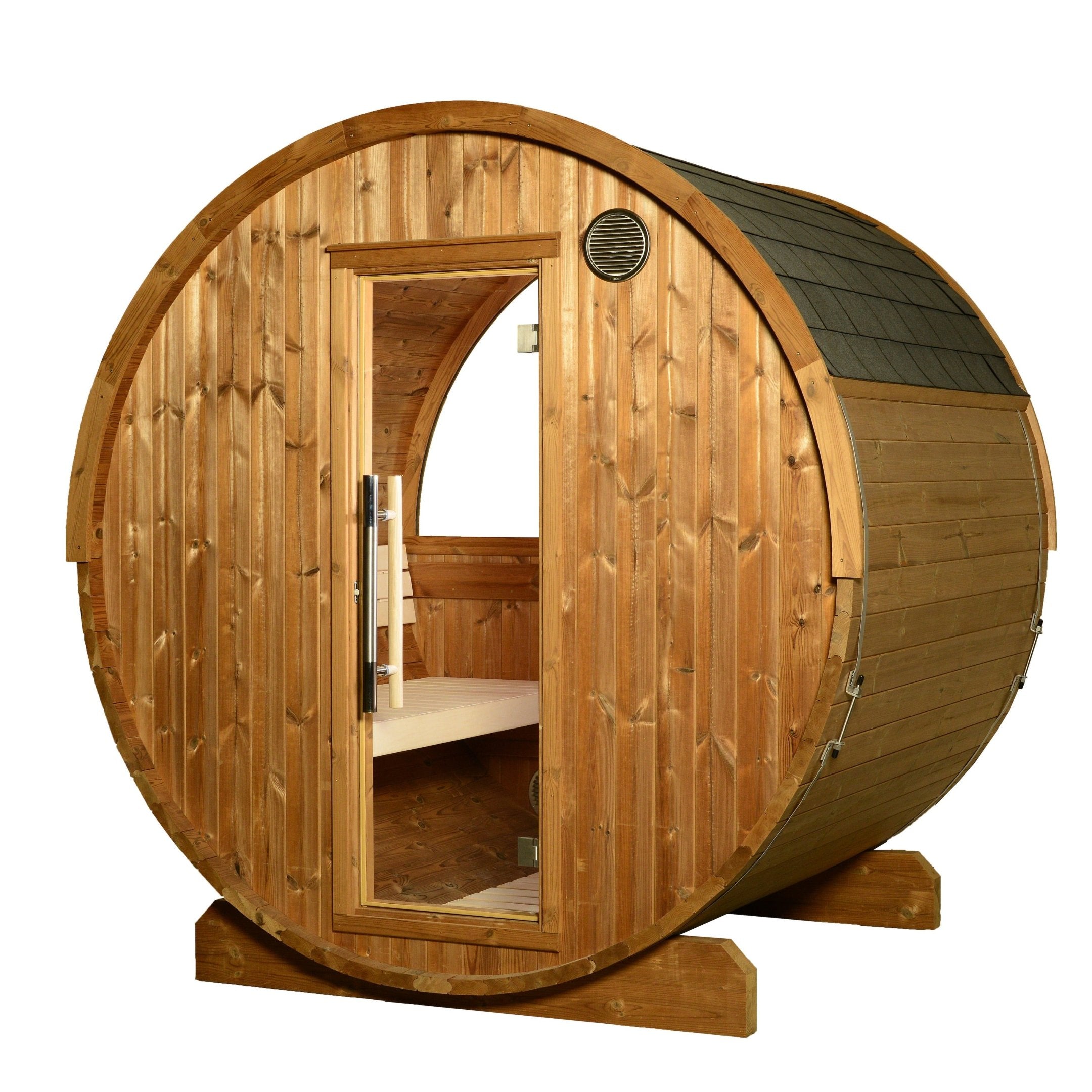 Takoa Half Moon Classic Barrel Sauna — Harvia Collection - Almost