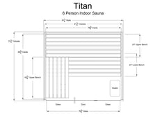 Load image into Gallery viewer, Titan 6 Person Indoor Sauna

