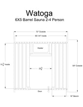 Load image into Gallery viewer, Watoga 2-4 Person Barrel Sauna
