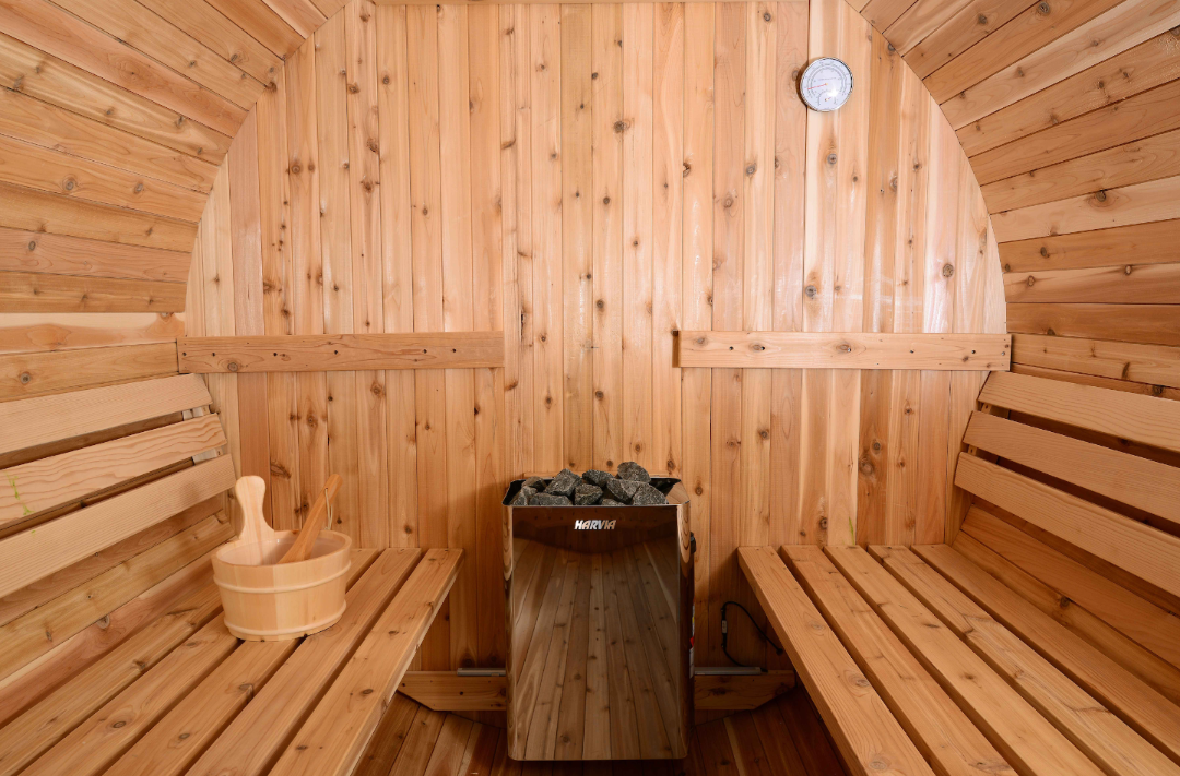 Seneca 6 Person Barrel Sauna - Outdoor Saunas