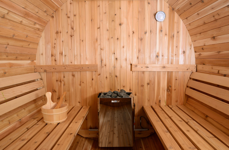 Seneca 6 Person Barrel Sauna - Outdoor Saunas