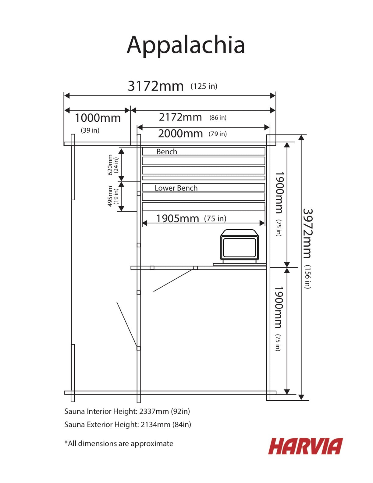 Appalachia 6 Person Cabin Sauna - Outdoor Saunas