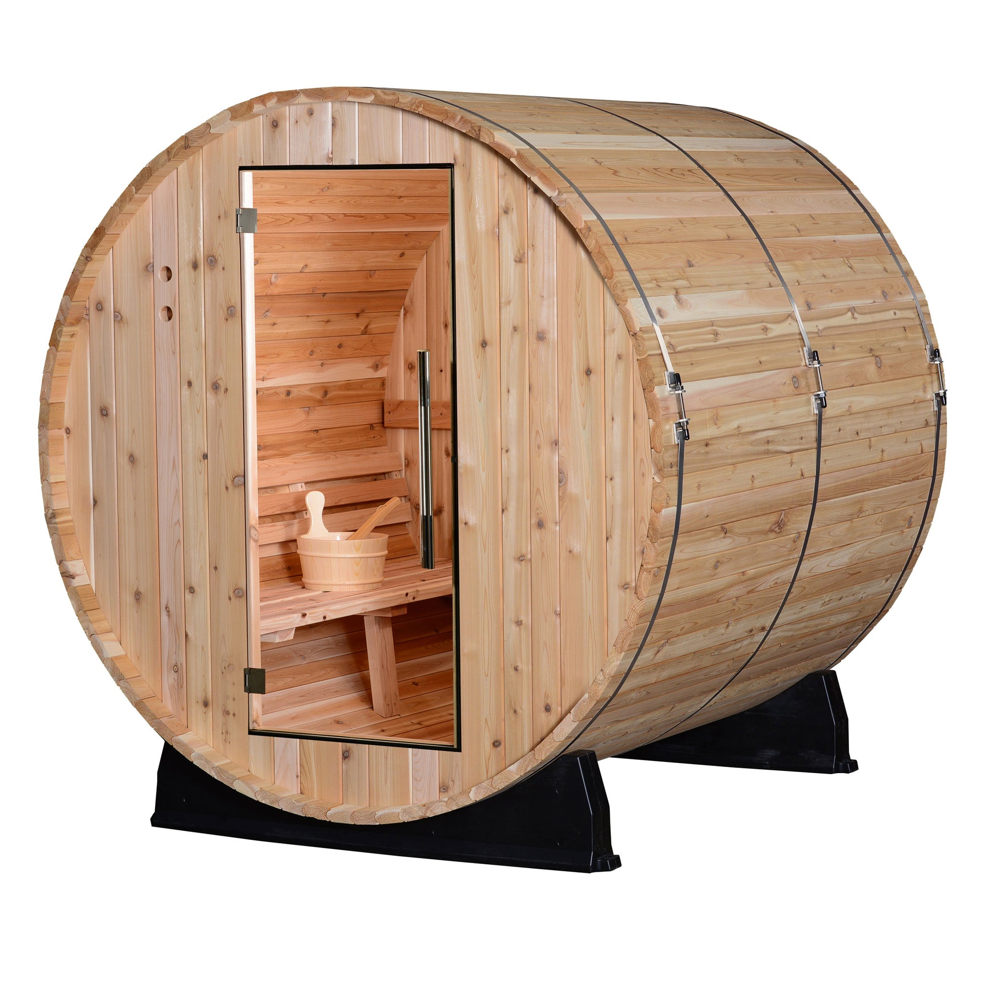 Pinnacle 4 Person Barrel Sauna - Outdoor Saunas