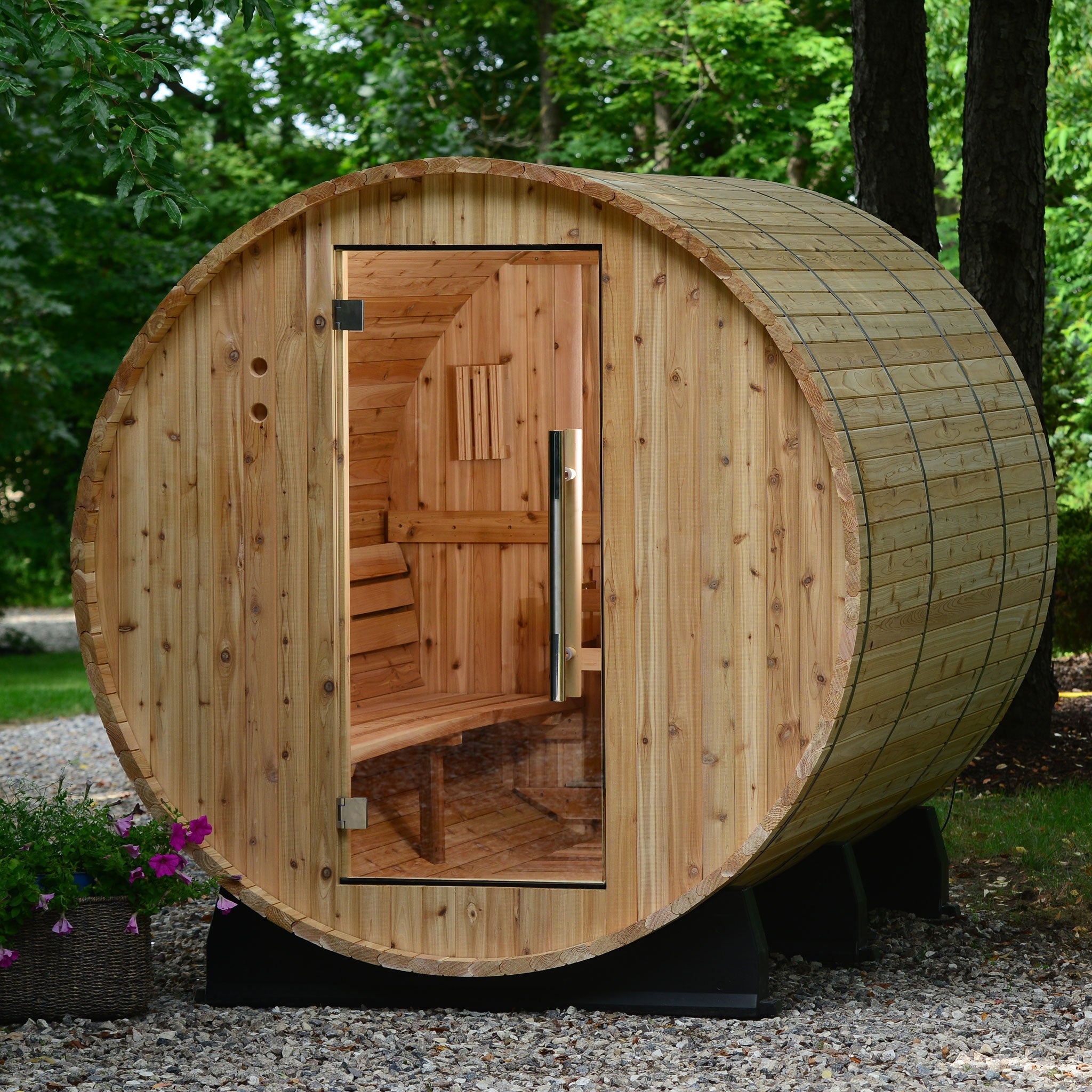 Princeton 6 Person Barrel Sauna – Almost Heaven Saunas