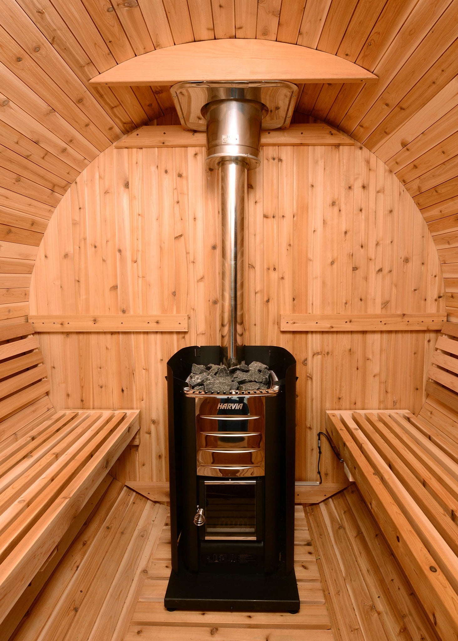 Grandview 4-6 Person Canopy Barrel Sauna - Outdoor Saunas
