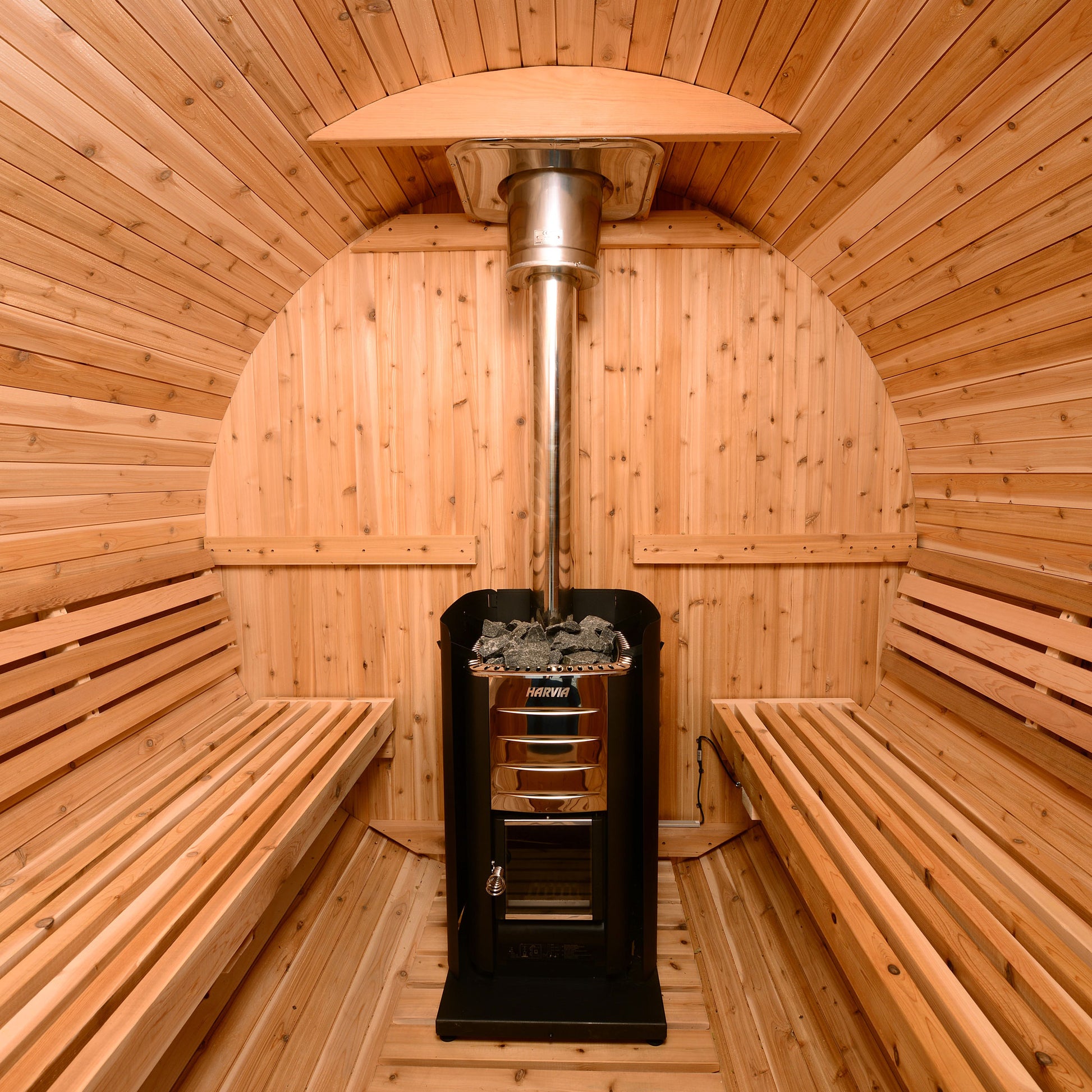 Grandview 4-6 Person Canopy Barrel Sauna - Outdoor Saunas