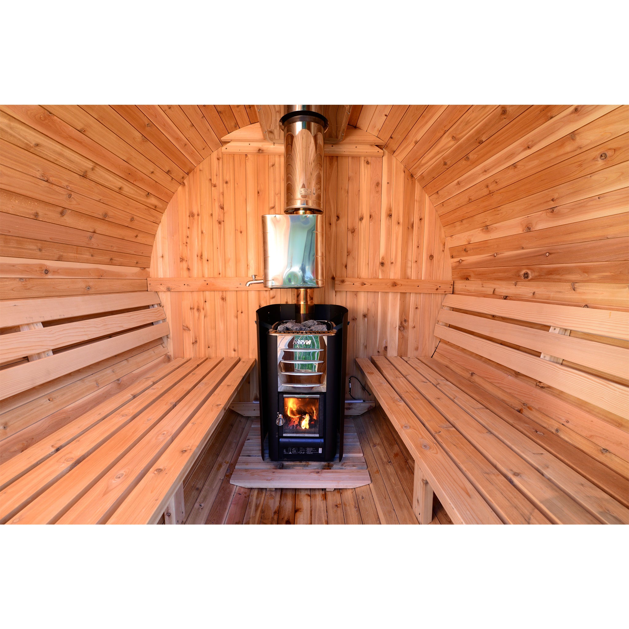 Seneca 6 Person Barrel Sauna - Outdoor Saunas